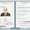 FREE editable template, New Zealand dog (animal, pet) passport PSD template, fully editable