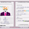 FREE editable template, Nigeria dog (animal, pet) passport PSD template, fully editable