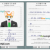 FREE editable template, North Korea dog (animal, pet) passport PSD template, fully editable
