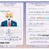 FREE editable template, North Macedonia dog (animal, pet) passport PSD template, fully editable