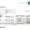 editable template, Oman Bank Dhofar bank statement Excel and PDF template