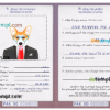 FREE editable template, Pakistan dog (animal, pet) passport PSD template, completely editable