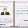 FREE editable template, Paraguay dog (animal, pet) passport PSD template, fully editable