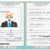 FREE editable template, Philippines dog (animal, pet) passport PSD template, fully editable