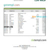 editable template, Saudi Arabia SNB bank statement, Excel and PDF template