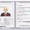 FREE editable template, Solomon Islands dog (animal, pet) passport PSD template, fully editable