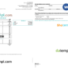 editable template, South Africa First National Bank (FNB) bank statement, Word and PDF template, 2 pages