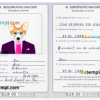 FREE editable template, Suriname dog (animal, pet) passport PSD template, fully editable