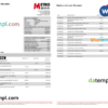 editable template, United Kingdom Metro bank business account statement Word and PDF template, 4 pages