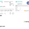 editable template, USA Citizens bank statement Word and PDF template, 2 pages