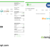 editable template, USA Green Dot bank statement Word and PDF template, 3 pages