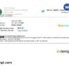 editable template, USA Illinois Chicago water, sewer, garbage, tax bill Word and PDF template