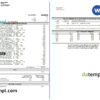 editable template, USA Regions bank statement Word and PDF template, 3 pages