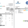editable template, USA Sutton bank statement Word and PDF template, 2 pages