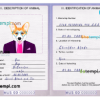 FREE editable template, United States of America dog (animal, pet) passport PSD template, fully editable