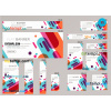 FREE editable template, # color swipe editable banner template set of 13 PSD