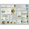 FREE editable template, # hyperfood editable banner template set of 13 PSD