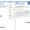 editable template, USA Walmart MoneyCard bank statement Word and PDF template, 3 pages