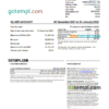 editable template, United Kingdom Lloyds bank statement Word and PDF template, version 2