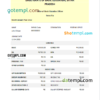 editable template, India Directorate of Basic Education Uttar Pradesh educational company pay stub Word and PDF template