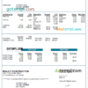 editable template, USA Omega Tours tourism company pay stub Word and PDF template
