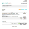 editable template, USA A2 Hosting invoice Word and PDF template