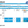editable template, United Kingdom Abbott Laboratories medical devices distributing company pay stub Word and PDF template