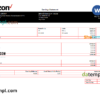 editable template, USA Verizon telecommunication company pay stub Word and PDF template