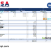editable template, USA Waste & Recycling recycling company pay stub Word and PDF template