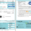 editable template, Australia Sydney Water utility bill, Word and PDF template, 2 pages