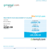 editable template, Australia ANZ bank statement, Word and PDF template, 5 pages