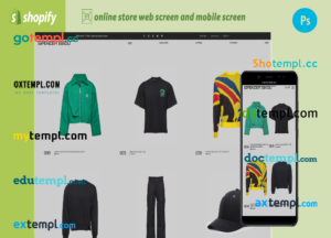 editable template, designed clothing fully ready online store Shopify hosted and products uploaded 30