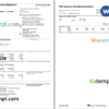 editable template, USA PNC bank statement, Word and PDF template, 2 pages