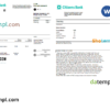 editable template, USA Citizens bank statement, Word and PDF template, 4 pages