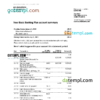 editable template, Australia Scotiabank bank statement, Word and PDF template, 2 pages
