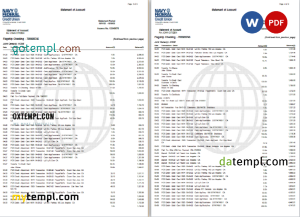 editable template, USA Navy Federal bank statement, Word and PDF template, 9 pages - Image 2