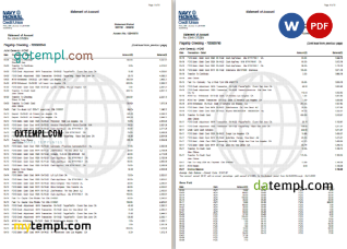 editable template, USA Navy Federal bank statement, Word and PDF template, 9 pages - Image 3