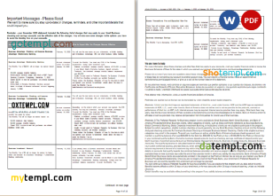 editable template, USA Bank of America bank statement, Word and PDF template, 10 pages - Image 5