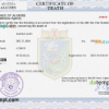 editable template, Algeria vital record death certificate PSD template, fully editable