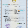 editable template, Angola vital record death certificate PSD template, completely editable
