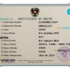 editable template, Austria death certificate PSD template, completely editable