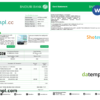 editable template, Brunei Baiduri bank card statement, Word and PDF template, 4 pages