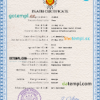 editable template, Burundi vital record death certificate PSD template