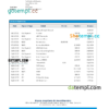 editable template, Cabo Verde Banco Africano de Investimento bank statement Word and PDF template
