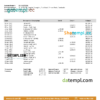 editable template, Cambodia Union Commercial bank statement Word and PDF template