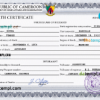 editable template, Cameroon death certificate PSD template, completely editable