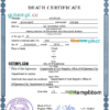 editable template, Chad vital record death certificate PSD template, completely editable