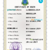 editable template, Chile vital record death certificate PSD template