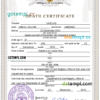 editable template, Costa Rica death certificate PSD template, completely editable