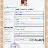 editable template, Czechia death certificate PSD template, completely editable